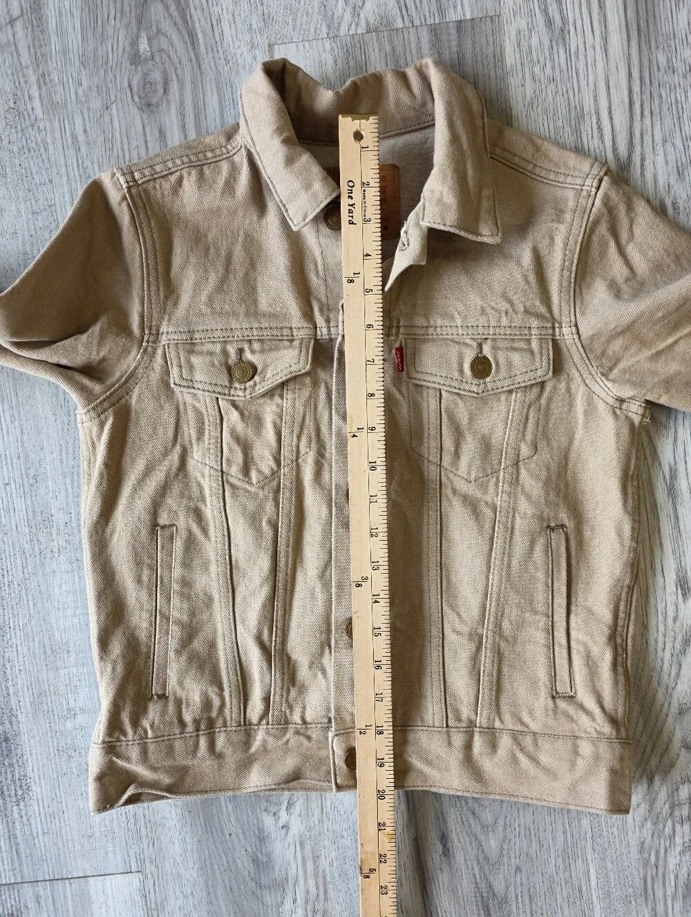 Levi’s Boys Tan Denim Trucker Jacket Youth Medium 10-12